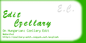 edit czellary business card